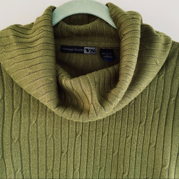 Vintage Studio Cowl Neck Sweater Sage Green size Large - Picture 10 of 14